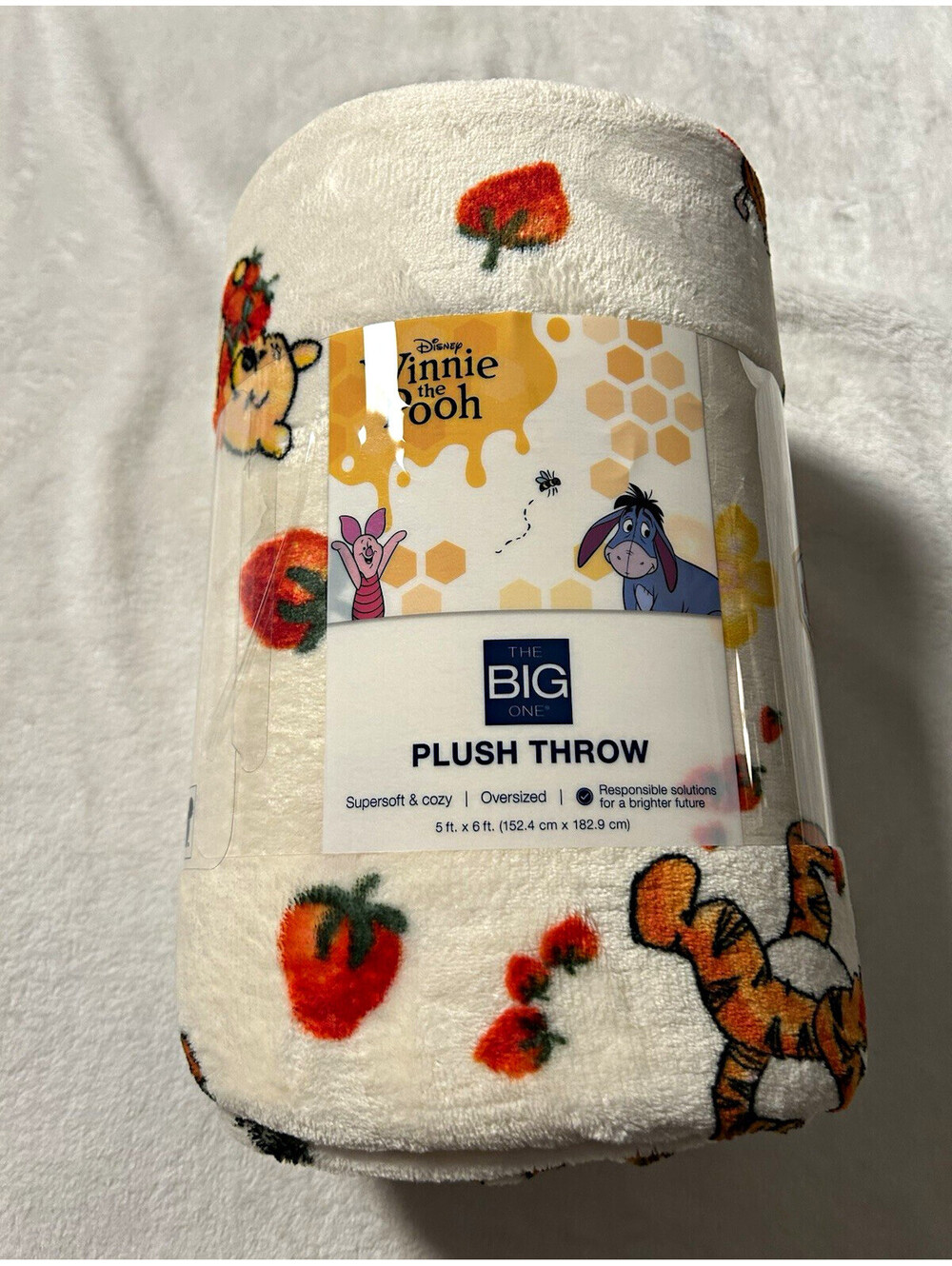 Blanket from Disney Winnie the Pooh Plush Throw 5 ft x 6 ft